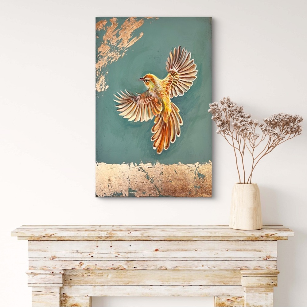“Freedom: Original 24” x 18” Acrylic Painting for Stylish Décor”